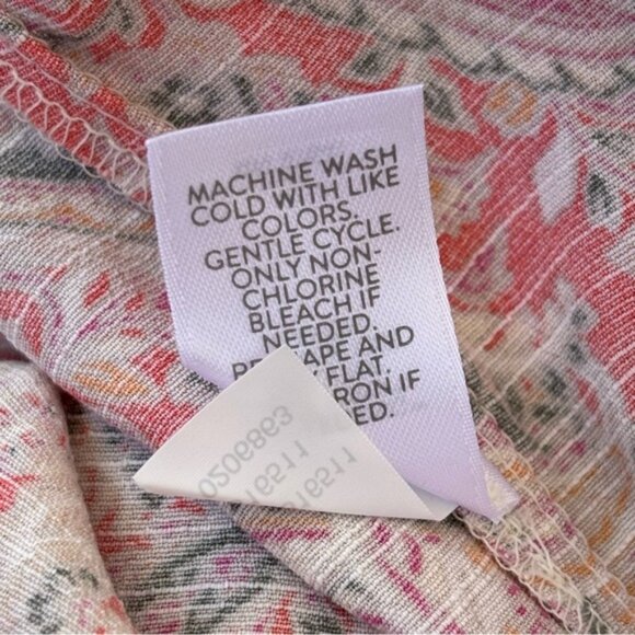 J. Jill Paisley Midi Dress Long Sleeve Pockets Size XL NWT Boho - Picture 8 of 8